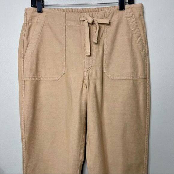 J. Crew Tie Waist Camp Pant Relaxed Fit Khaki Pants Tan Beige Medium - Picture 5 of 16